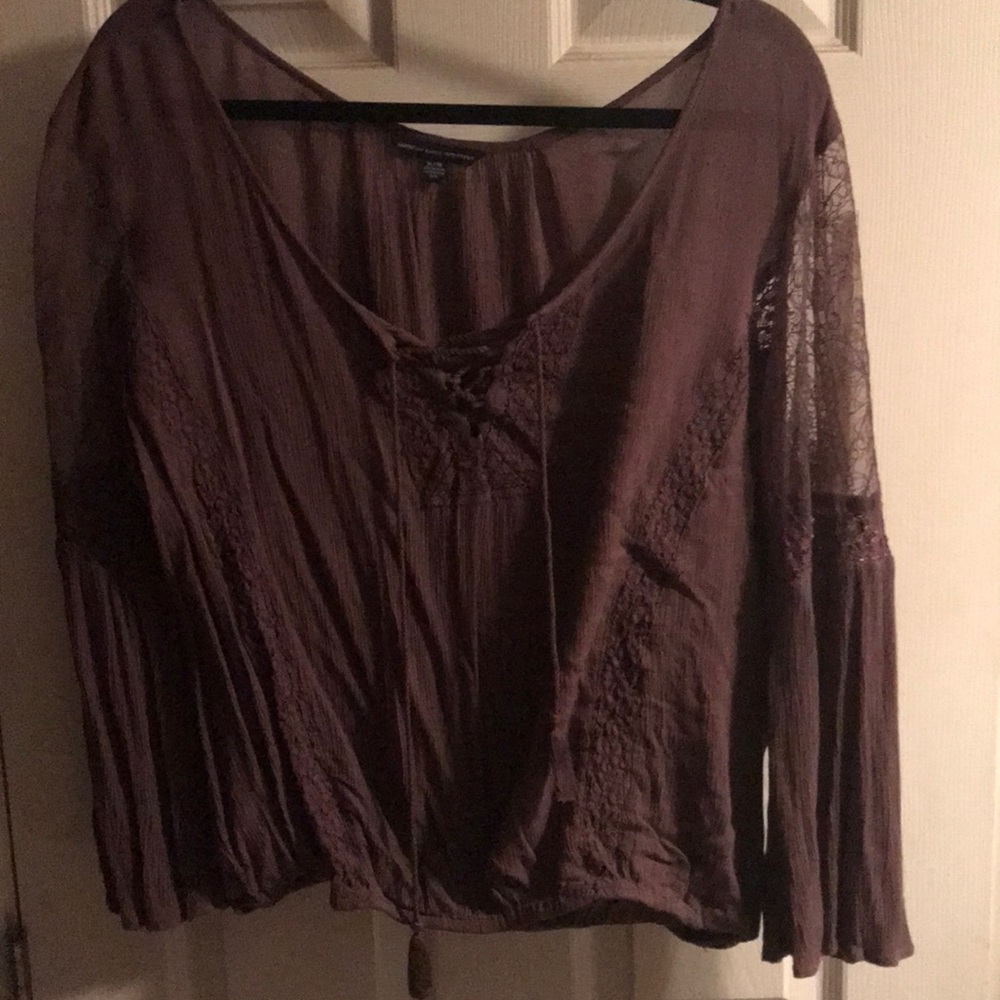 BOHO purple American eagle shirt